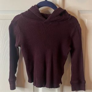 GAP Baby Waffle Shirt with Hood Size 18-24M